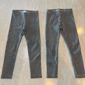 Tea Collection Black and White Striped Leggings. Primrose uniform. Bundle of 2.